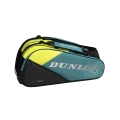 Dunlop Tennis-Racketbag SX Performance (Schlägertasche, 3 Hauptfächer, Thermofach) 2025 blaugrün/gelb 12er